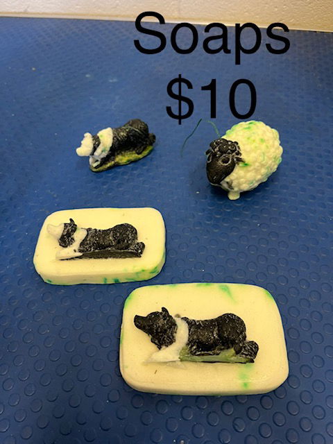 $10.00 EACH Border Collie and Sheep Soap
