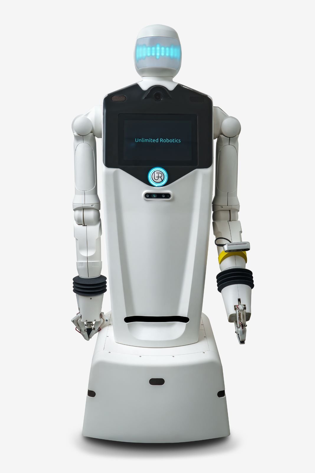 גרי, רובוט חכם כחול-לבן מתוצרת unlimited robotics, כבר משתלב בתעשייה המסורתית, כמו גם בבתי חולים, בסיעוד, בבתי מלון ובמסעדות