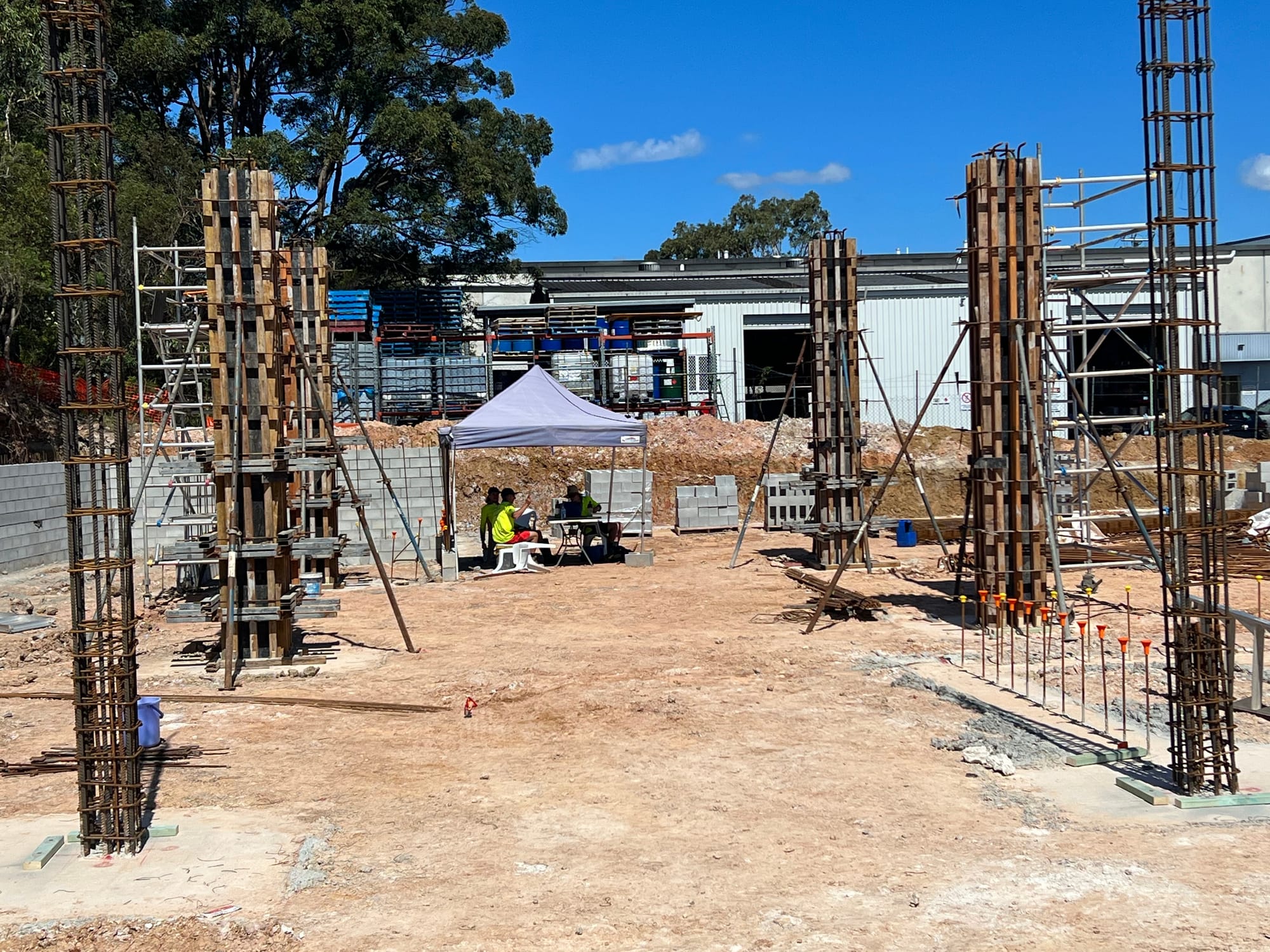 Propped and Braced Ready for Concrete