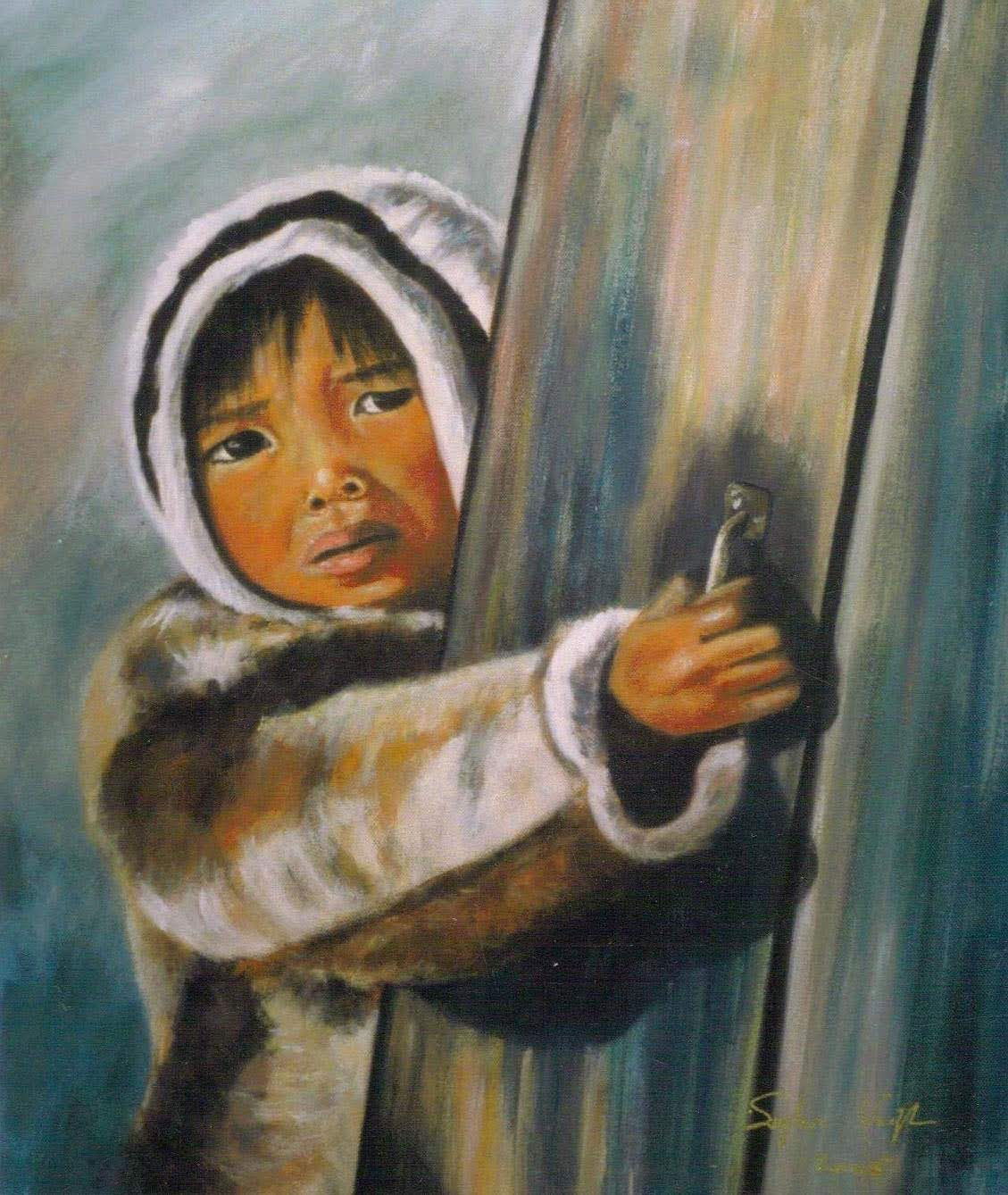 Enfant esquimau-50x60cm