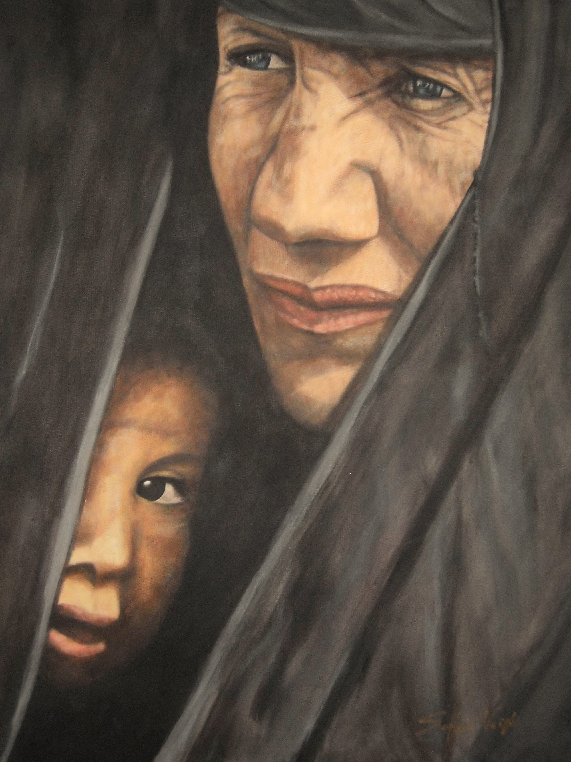 Femme irakienne à l'enfant - 100x80 - 2009