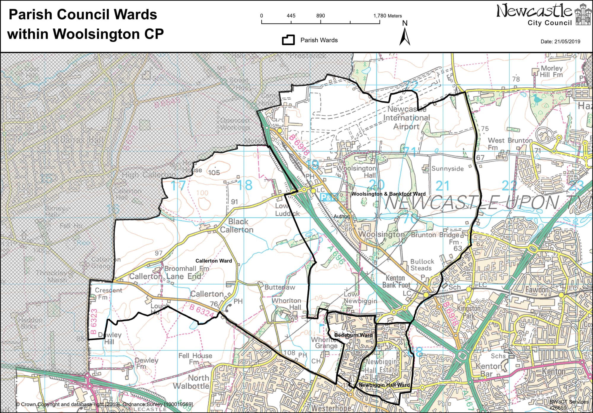 Woolsington Parish Council Boundary