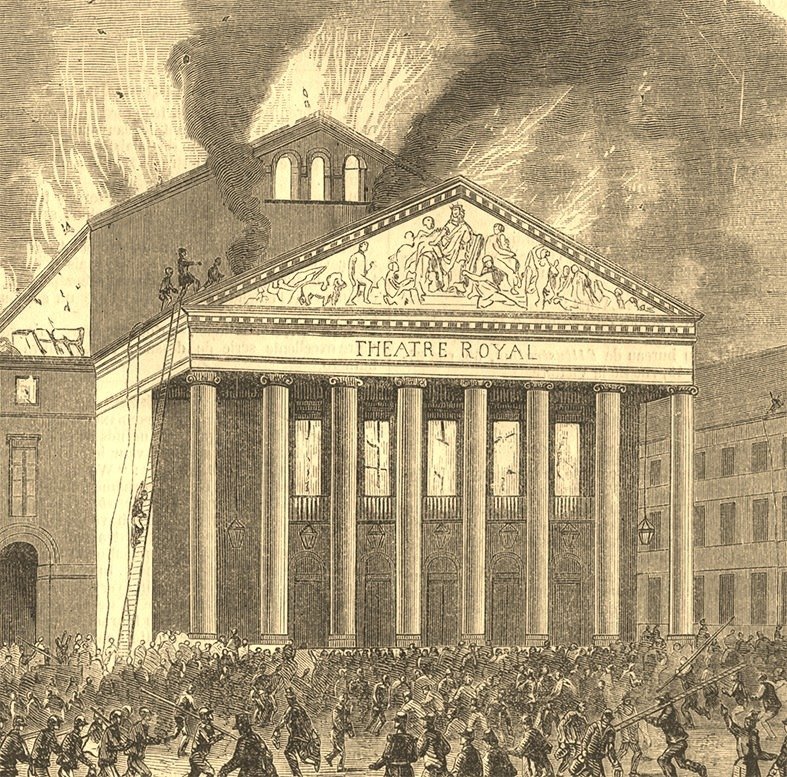 Incendie théâtres 1851 - 1875