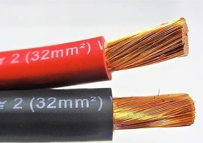 BATTERY INVERTER CABLE - PURE COPPER FLEXIBLE WIRE 4AWG GUAGE POWER ...