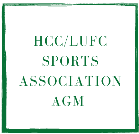 HCC/LUFC Sports Association AGM 9th April 7pm