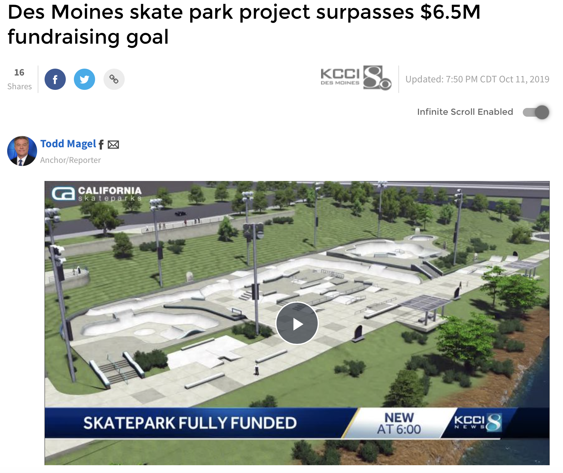 Des Moines skate park project surpasses $6.5M fundraising goal