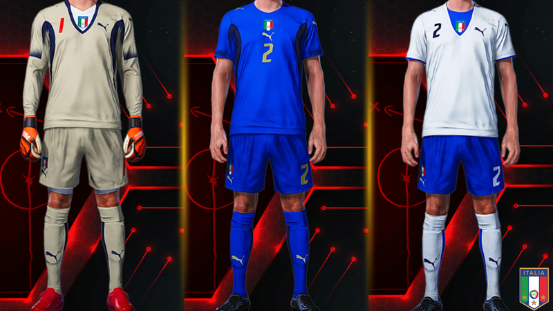 italy 2006 world cup kits