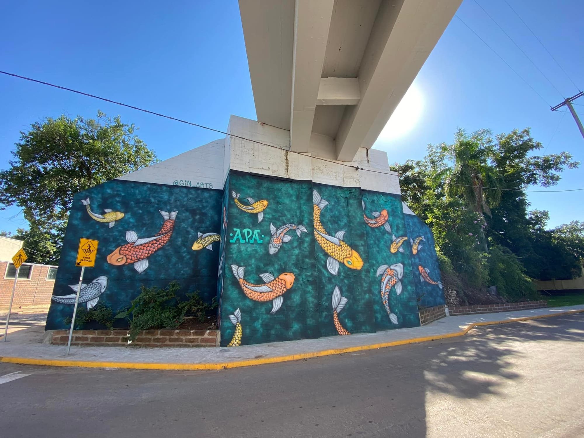 Arte nos viadutos: primeiro mural artístico é finalizado em Roca Sales