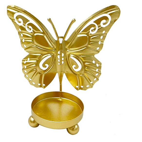 Gold Butterfly Tealight Candle Holder