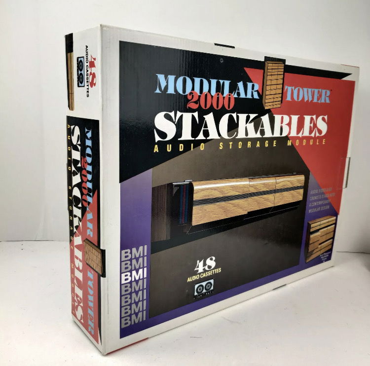 BMI Modular Tower 2000 Stackables Audio Storage Module 48 Cassettes
