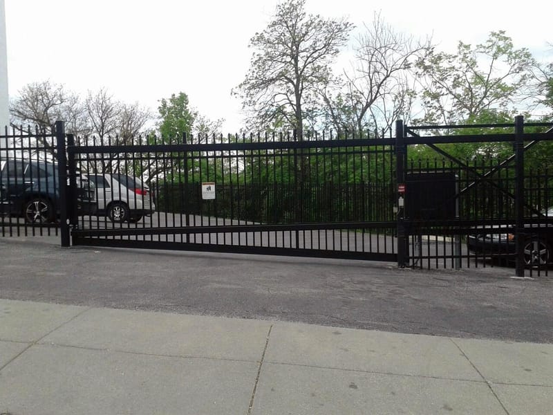 Graded Industrial Aluminum Gate In Cincinnati CBS Fence Company Graded Industrial Aluminum Gate In Cincinnati CBS Fence Company