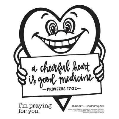 CHEERFUL HEART PROJECT - FREE DOWNLOAD!Cheerful Heart Coloring Sheet (PDFDownload)