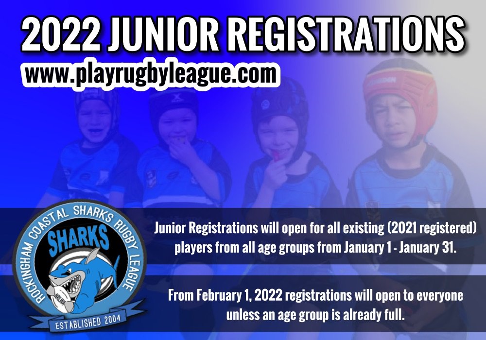 Junior registrations for 2022