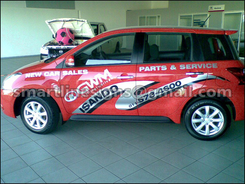 Vehicle Signage on Courtesy Car