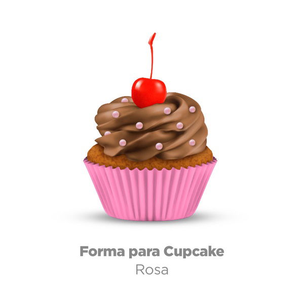 Forminha para Cupcake Rosa Claro - 45 Unidades - Extra Festas