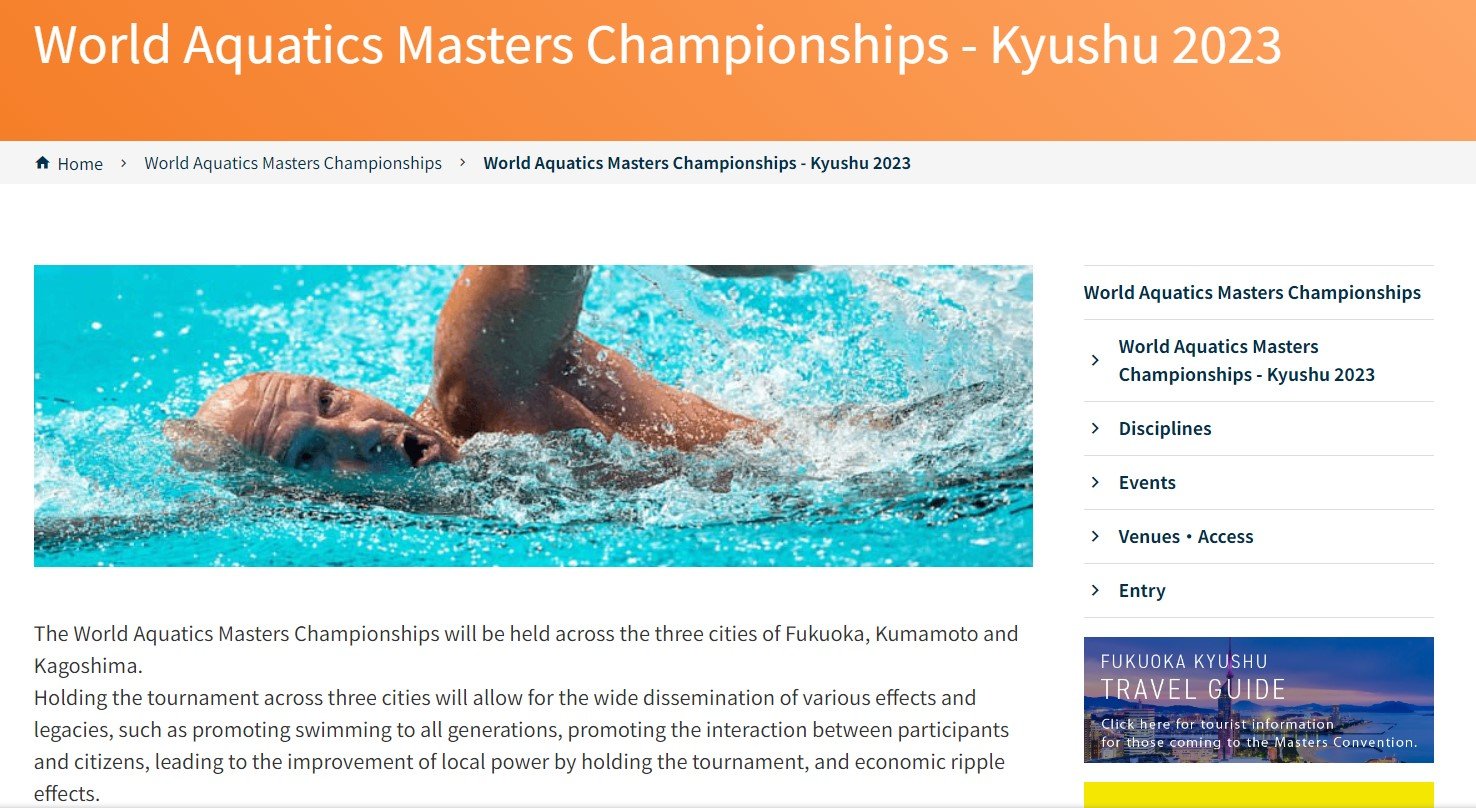 Ian swimming in World Championships - Japan