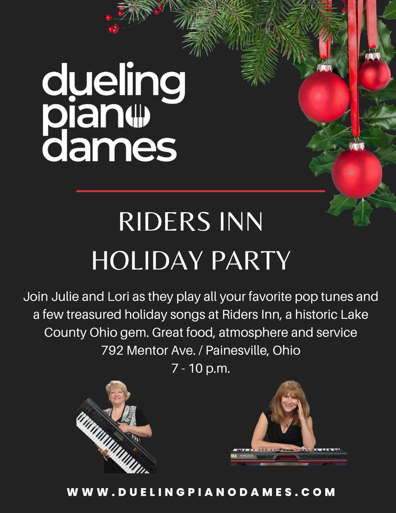 Dueling Piano Dames Play Riders Inn Holiday Party