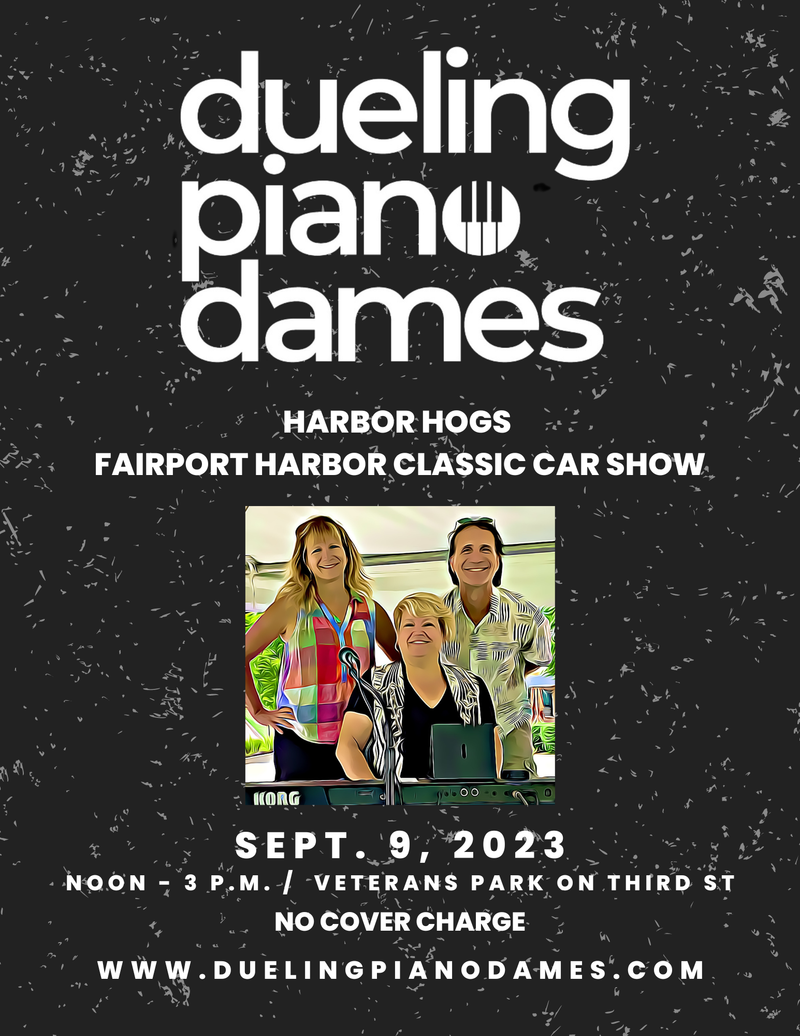Dueling Piano Dames play Harbor Hogs Classic Car Show