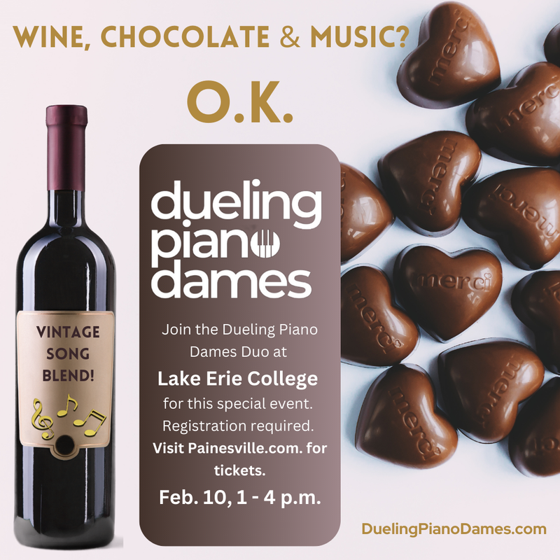 Dueling Piano Dames play Wine & Chocolate Valentine's Event