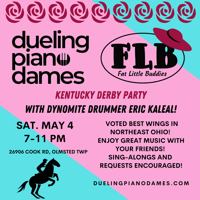 Dueling Piano Dames play Fat Little Buddies' Kentucky Derby Party