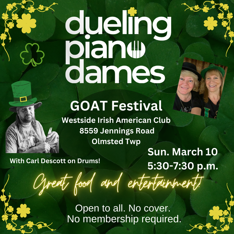 Dueling Piano Dames play the Westside Irish American Club's GOAT festival