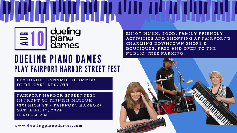 Dueling Piano Dames play the Fairport Harbor Street Festival