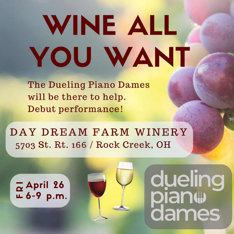 Dueling Piano Dames Duo plays Daydream Farm Winery