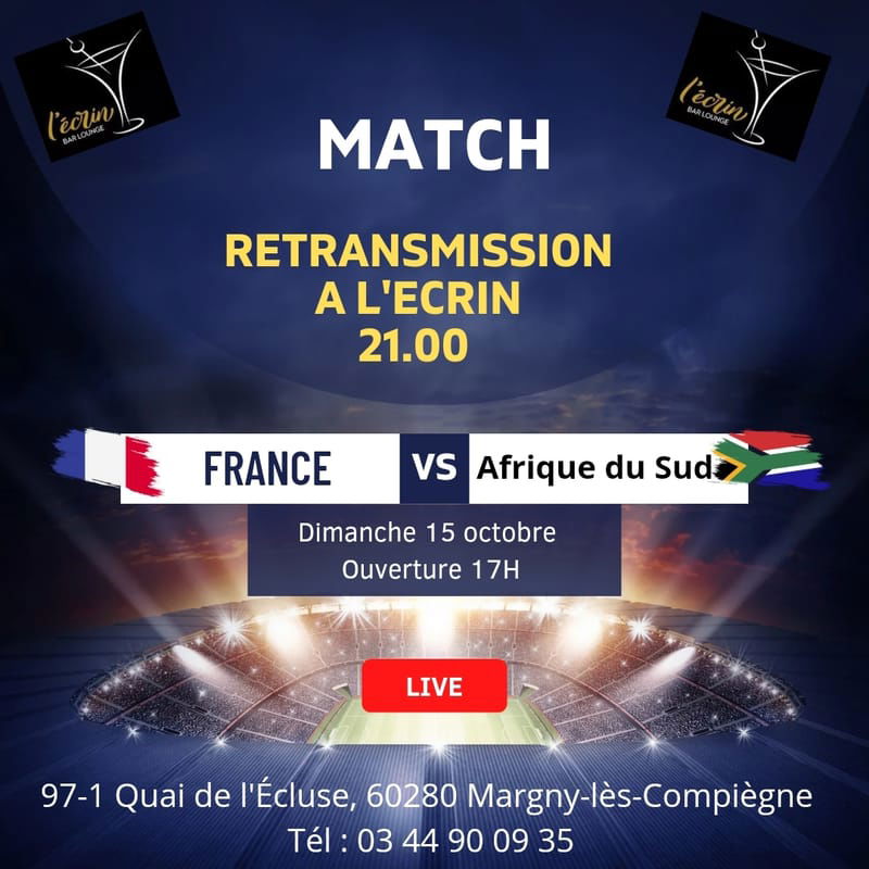 Diffusion match France Afrique du Sud