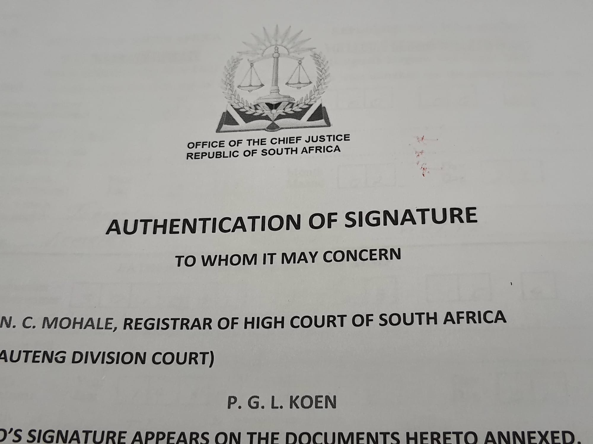 Authenyication of Notary Public Signature