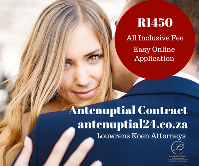 ANTENUPTIAL CONTRACT REGISTRATION - R1550 image