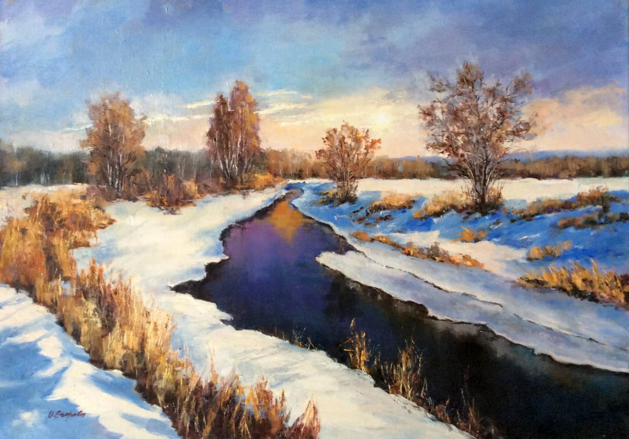 Winter Aftenoon - Artist Olga Egorova