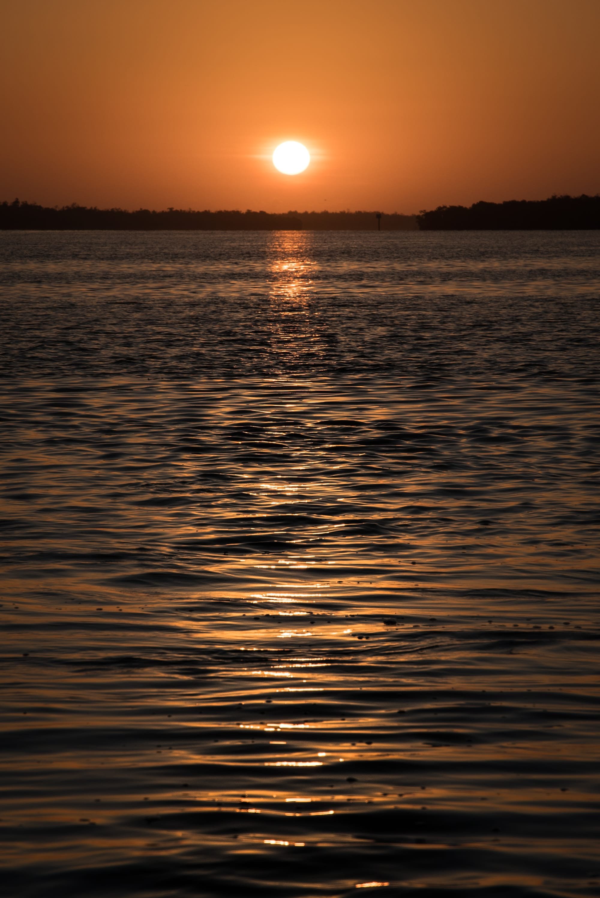 SUNRISE OVER QUIET OCEAN IN MARCO ISLAND, FL