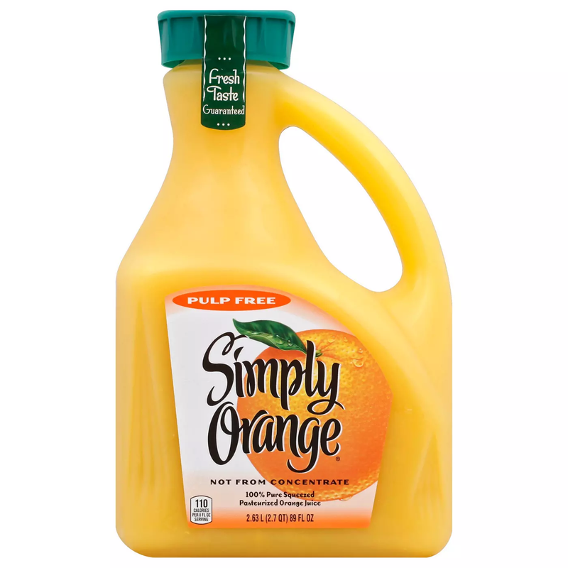 Simply Pulp Free 100% Orange Juice - Starboard Supply & Services LLC