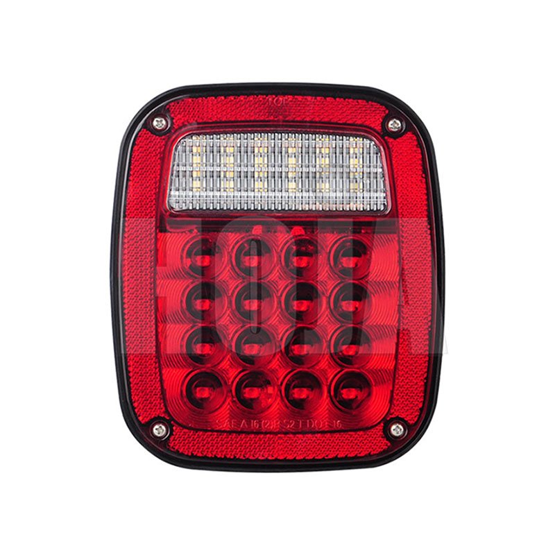 JEEP-Style LED Combo Tail Light STT & Back Up, Low Depth