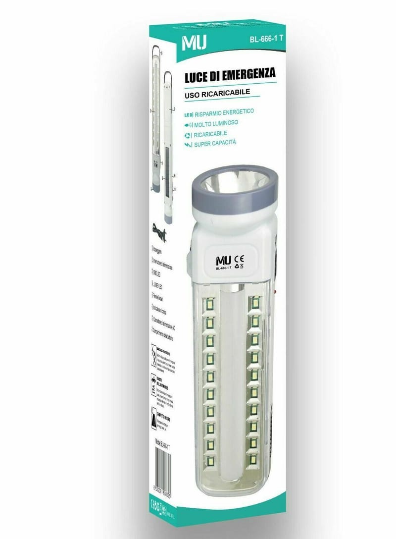 Lampada emergenza 10 led neon ricaricabile pannello solare portatile  TE-B0276