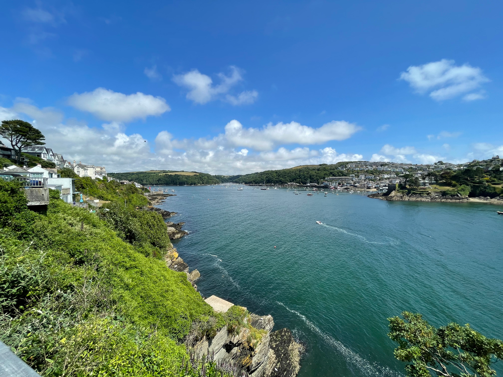 Day 35 - Polruan on the right and Fowey on the left