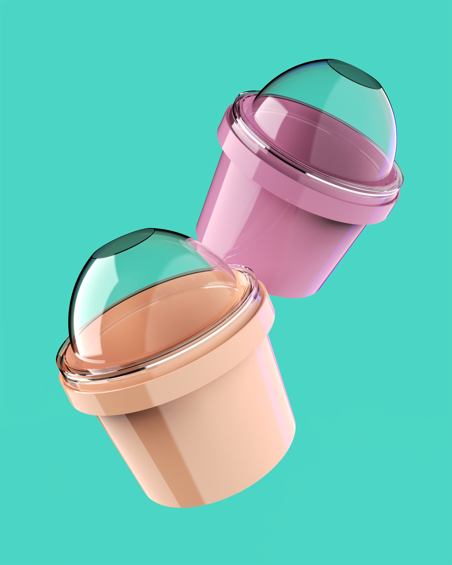 Ice Cream Container 3D Rendering