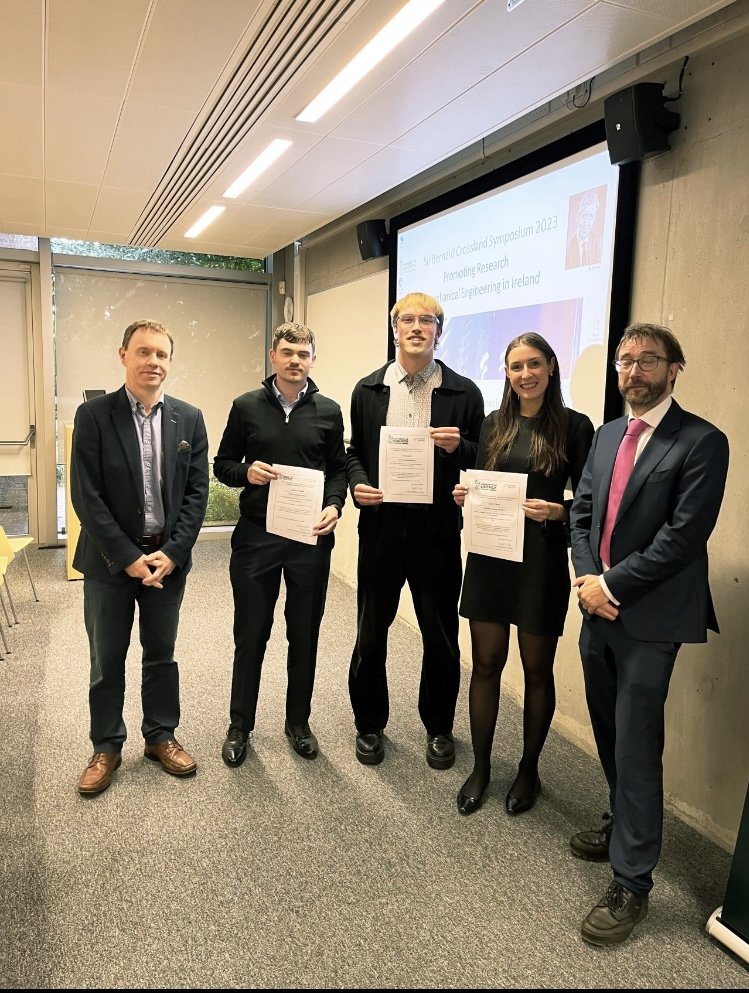 Aoife and Luke win first and second prizes at the Sir Bernard Crossland Symposium poster presentation - September 2023