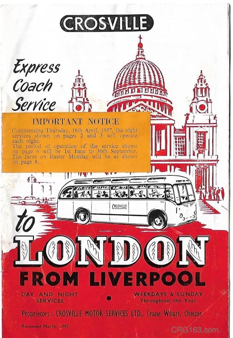 Liverpool - London timetables from 1957