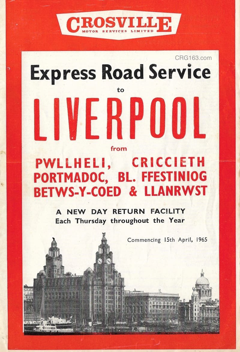 Service X68 Pwllheli - Liverpool 1965