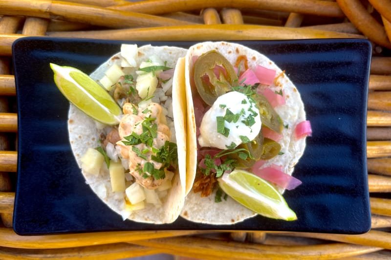 SPECIAL BEEF TACO, Pickled Onion, Pickled Jalapeño, Sour Cream -       SPECIAL PULLED PORK TACO, Pineapple, Onion, Creole Sauce