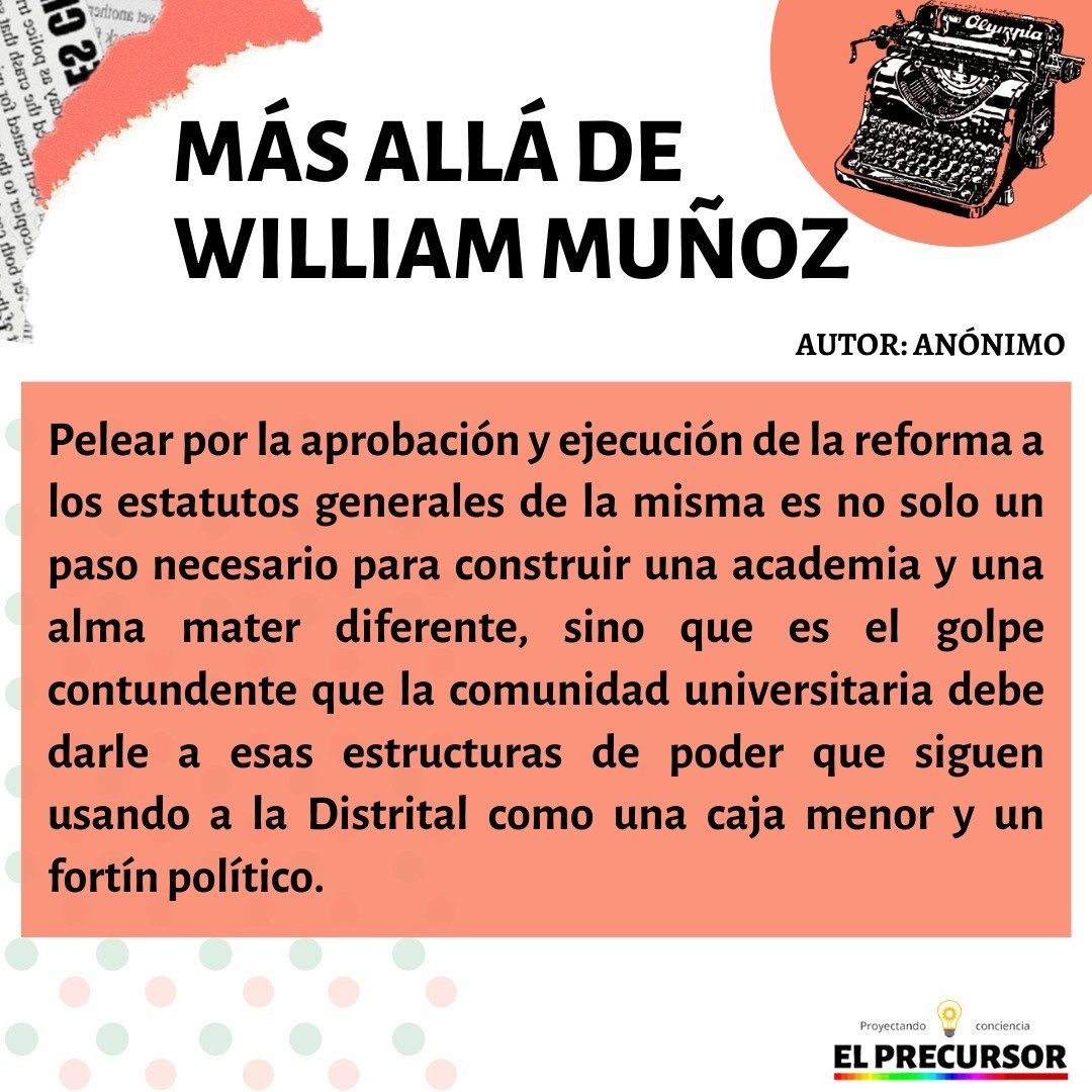 Más allá de William Muñoz