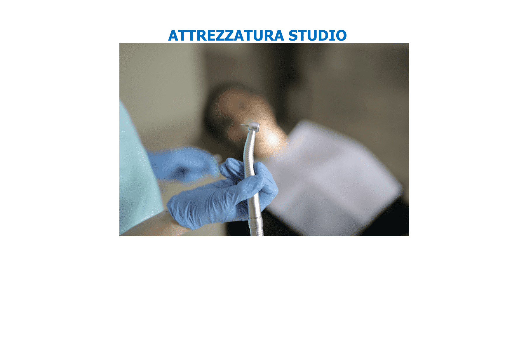 Attrezzature Studio