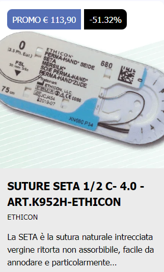 Suture Seta Ethicon 1/2 C- 4.0 -ART.K952H