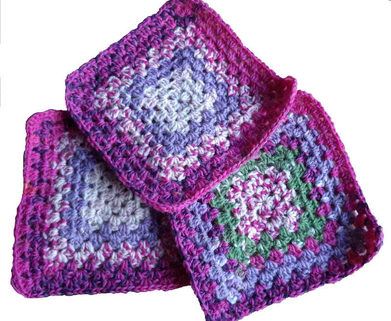 Open Studios Hooked! Crochet Class. 2 Beginners Granny Squares