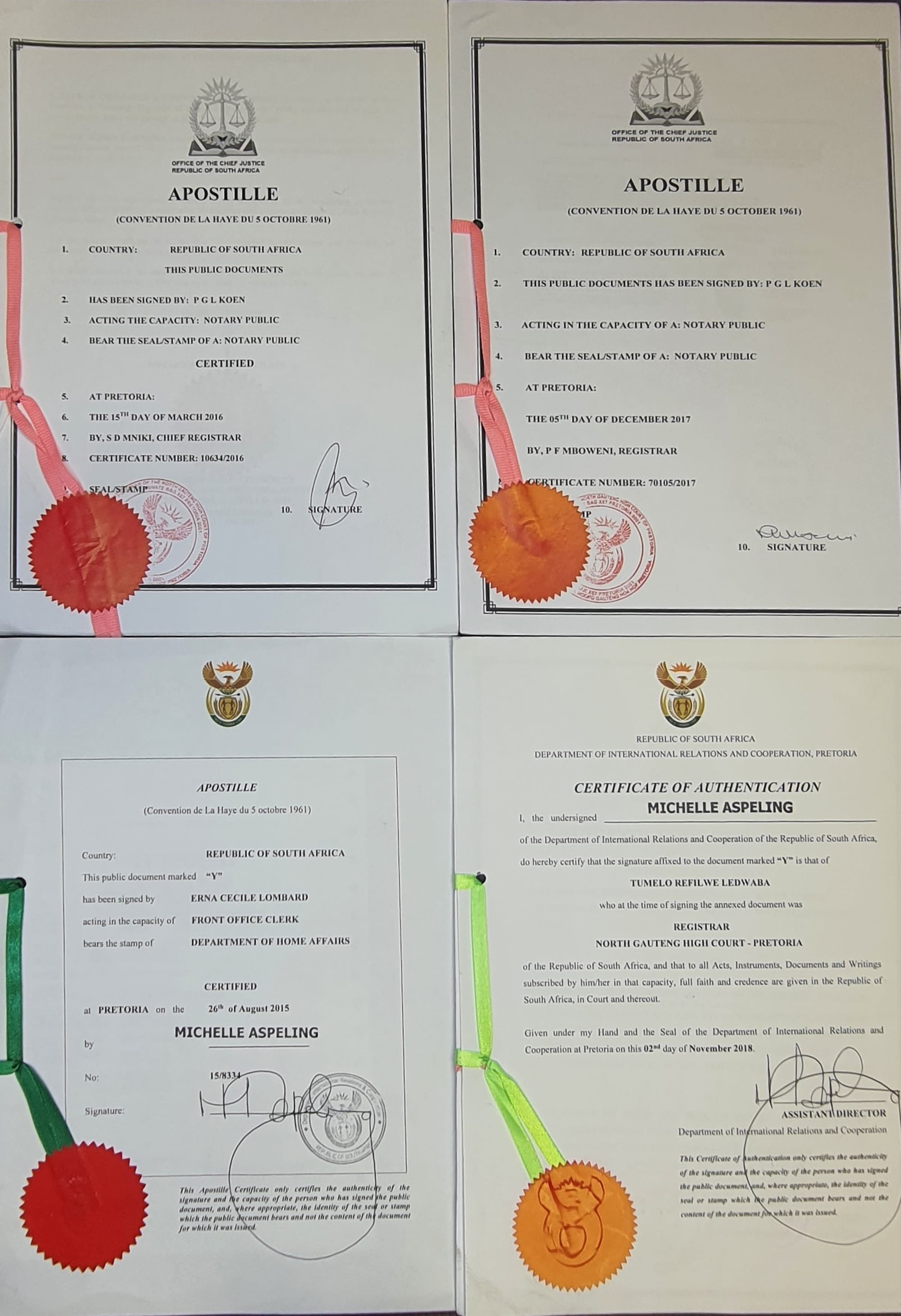 Apostille & Authentication Certificates High Court and DIRCO