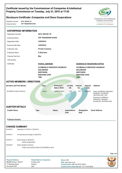 Legalising Company Documents South-Africa  image