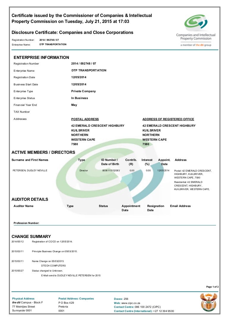 How Do I Register My Company Online With Cipc