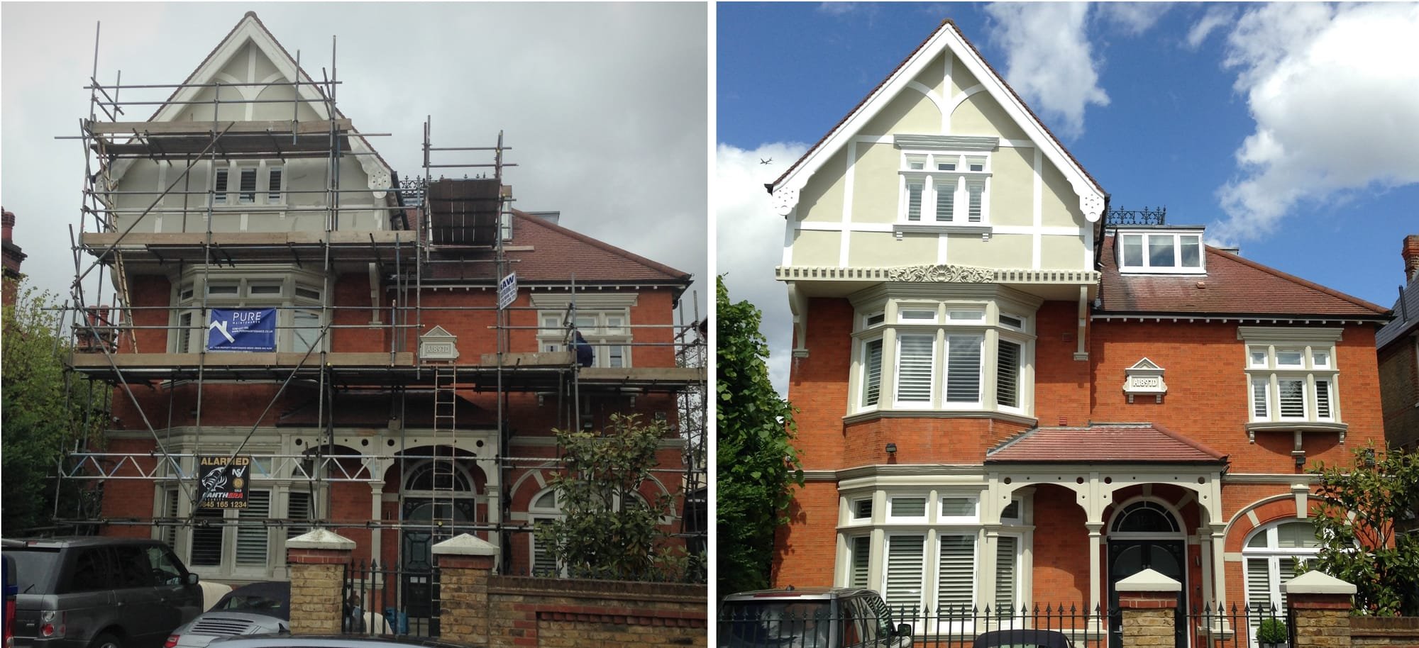 Full external decoration of this detached house in Wandsworth.