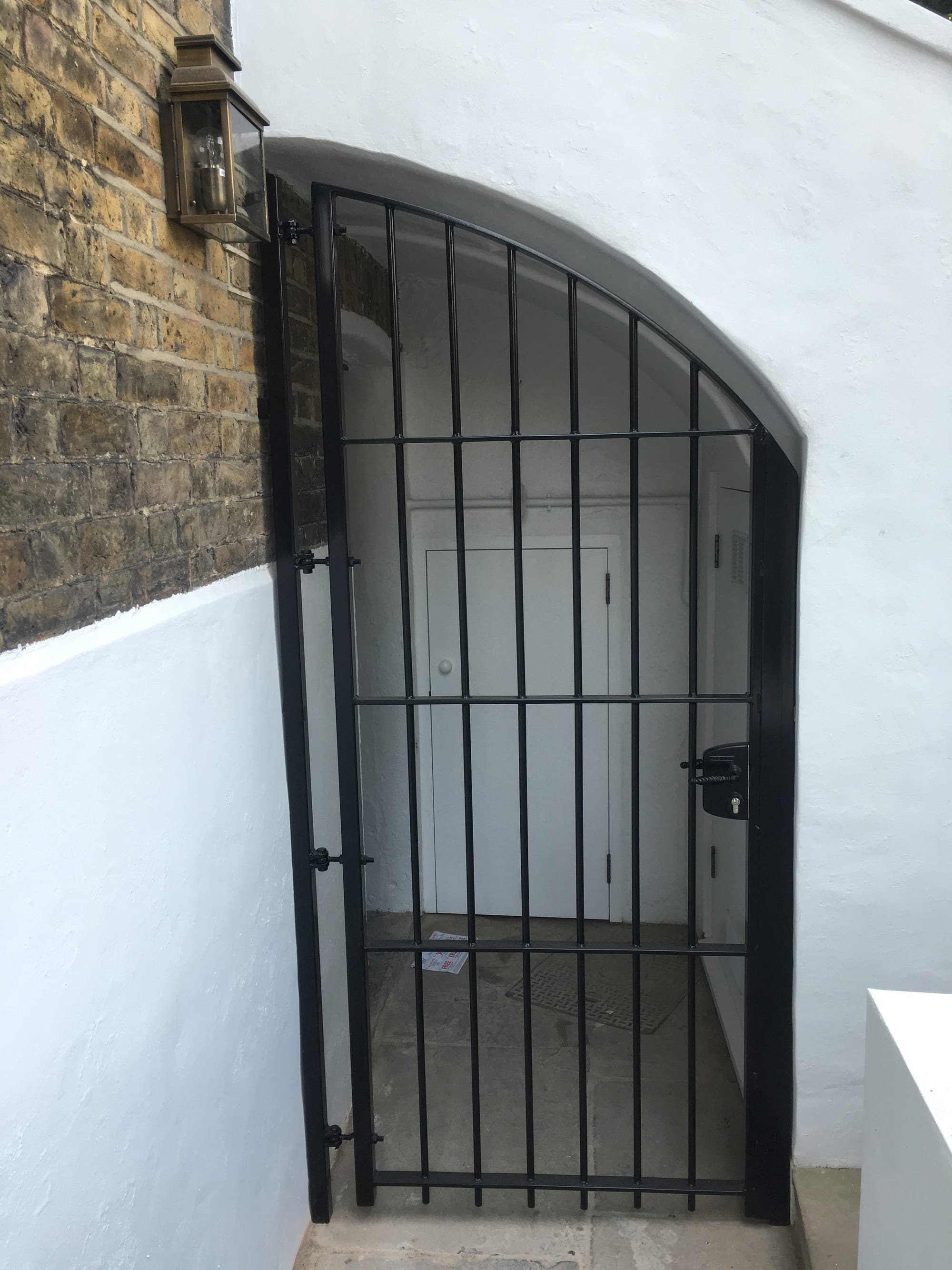 Bespoke securtiy gate to lower ground floor kitchen - SW4 - Clapham Old Town